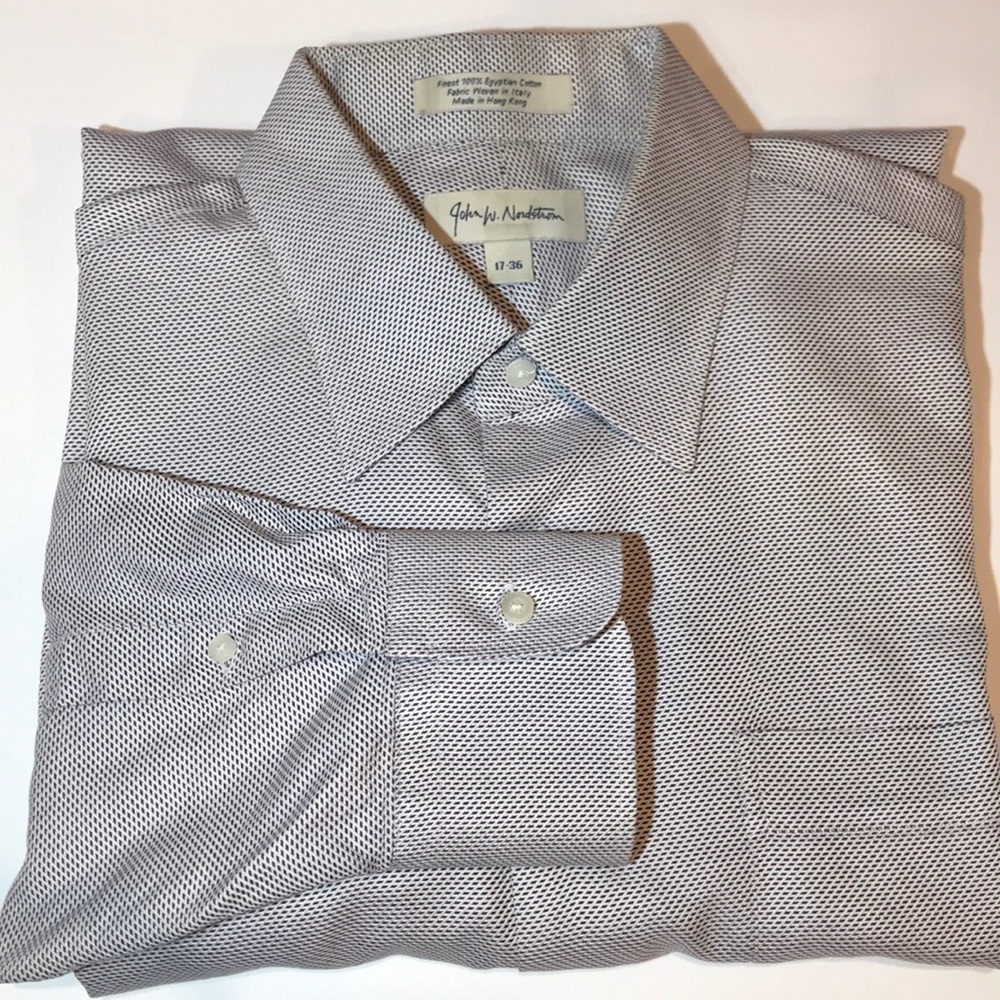 John W Nordstrom button down long sleeve shirt 17/36